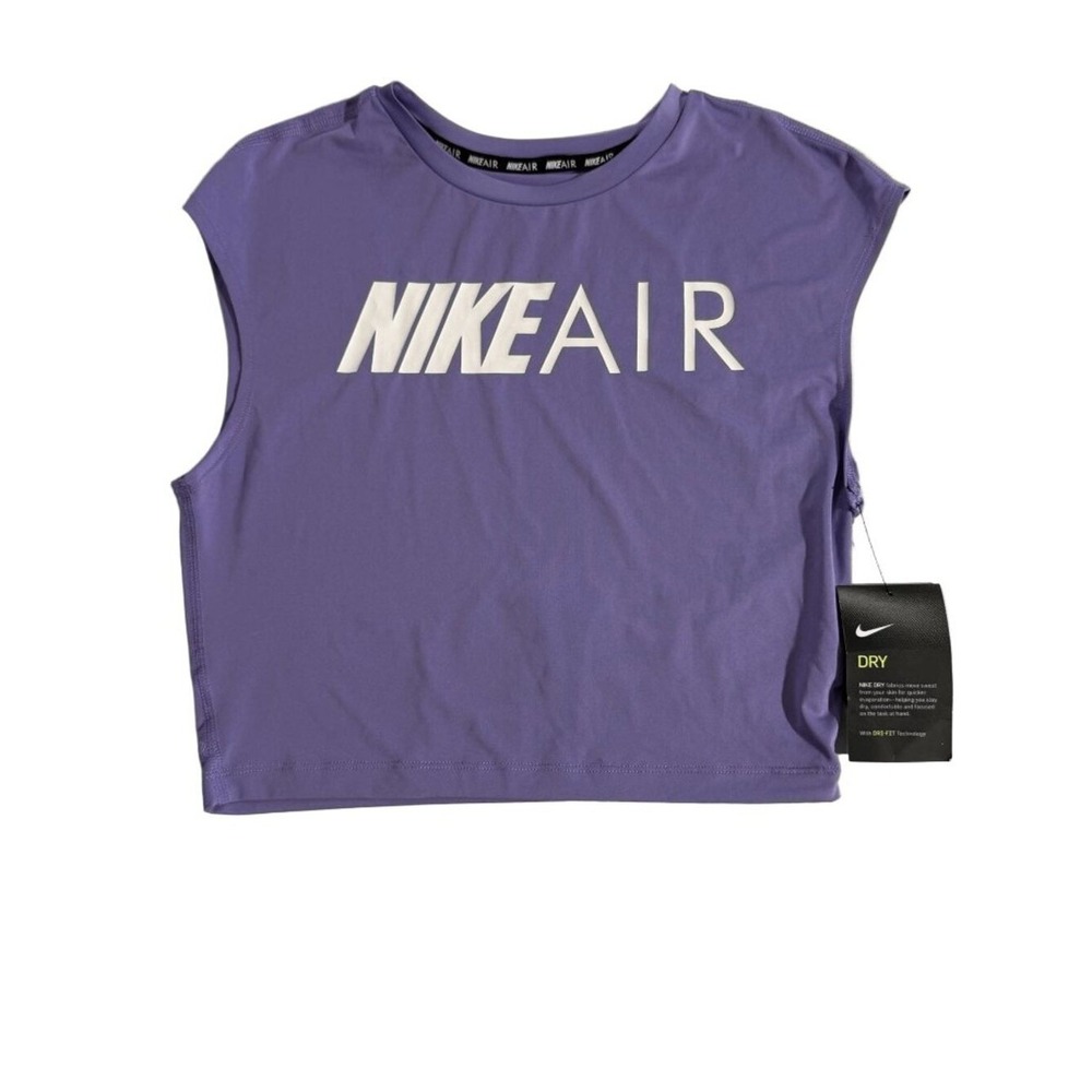 Nike Cropped Short Sleeve Top Light Purple XS NWT